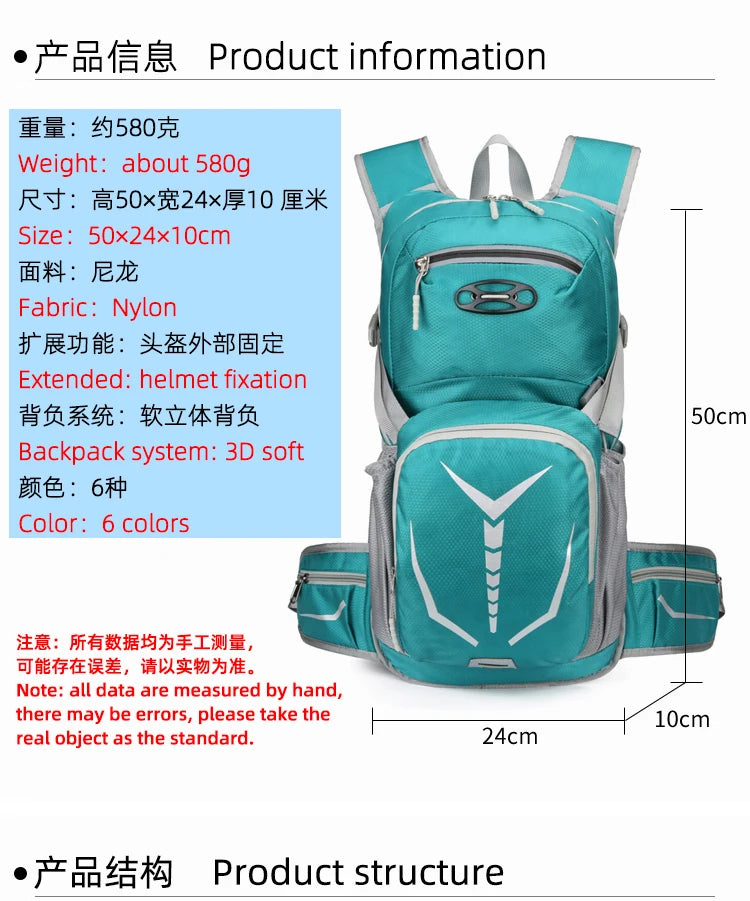 Outdoor Sport Cycling Rucksack Running Water Bag Storage Hydration Backpack UltraLight Hiking Bike Riding Pack Bladder Knapsack