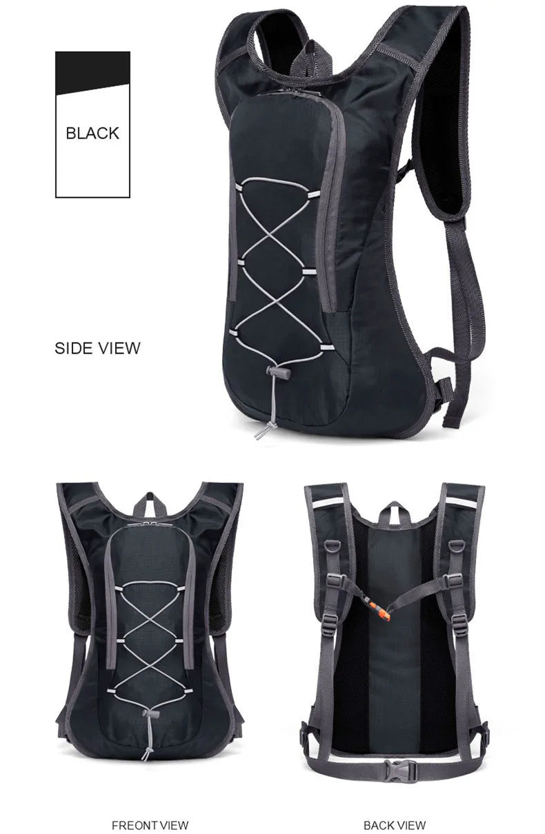 New Cycling Hydration Backpack with 68 oz Water Bladder for Bicycle Riding, Running, and Outdoor Activities, Reflective Pack