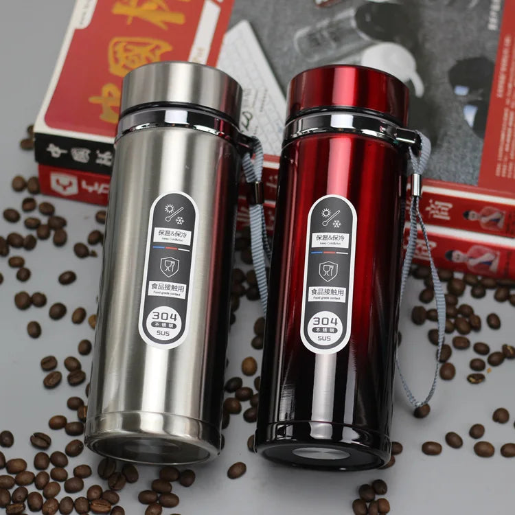 18 oz / 25 oz / 30 oz High Capacity Stainless Steel Business Thermos Mug, Insulated Water Bottle, Portable Vacuum Flask for Office and Tea
