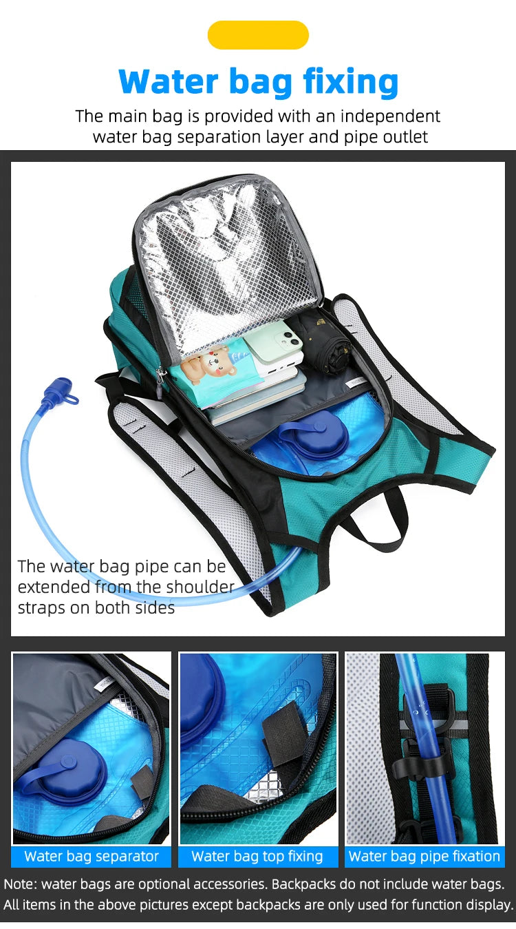 13L Waterproof Hydration Backpack with Water Bladder Storage for Cycling, Running, Hiking, and Climbing