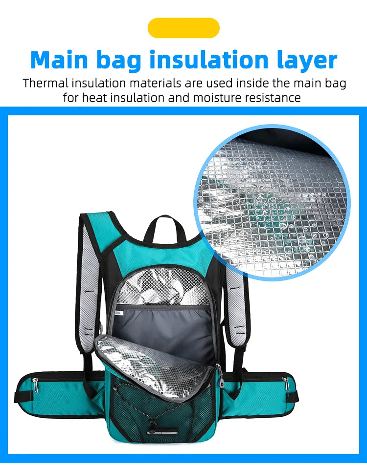 13L Waterproof Hydration Backpack with Water Bladder Storage for Cycling, Running, Hiking, and Climbing