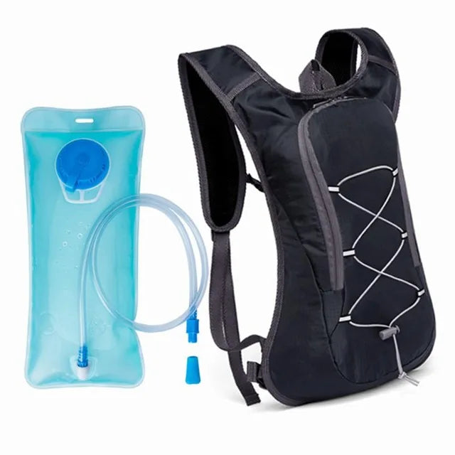 New Cycling Hydration Backpack with 68 oz Water Bladder for Bicycle Riding, Running, and Outdoor Activities, Reflective Pack