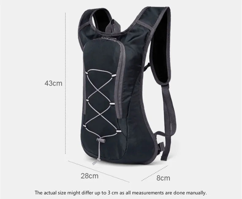 New Cycling Hydration Backpack with 68 oz Water Bladder for Bicycle Riding, Running, and Outdoor Activities, Reflective Pack