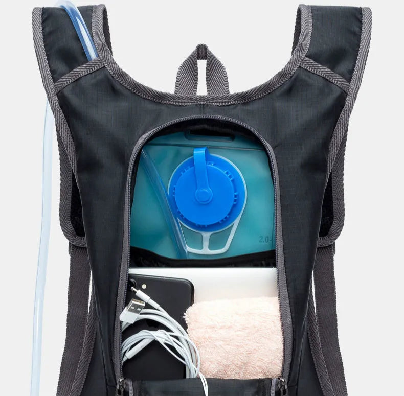 New Cycling Hydration Backpack with 68 oz Water Bladder for Bicycle Riding, Running, and Outdoor Activities, Reflective Pack