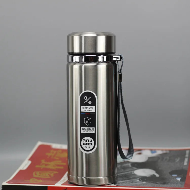 18 oz / 25 oz / 30 oz High Capacity Stainless Steel Business Thermos Mug, Insulated Water Bottle, Portable Vacuum Flask for Office and Tea