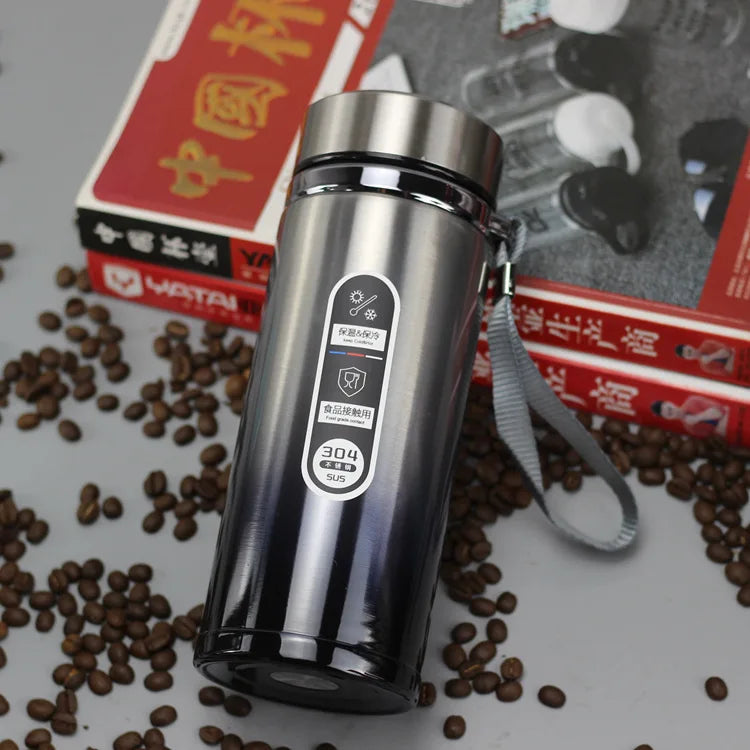 18 oz / 25 oz / 30 oz High Capacity Stainless Steel Business Thermos Mug, Insulated Water Bottle, Portable Vacuum Flask for Office and Tea