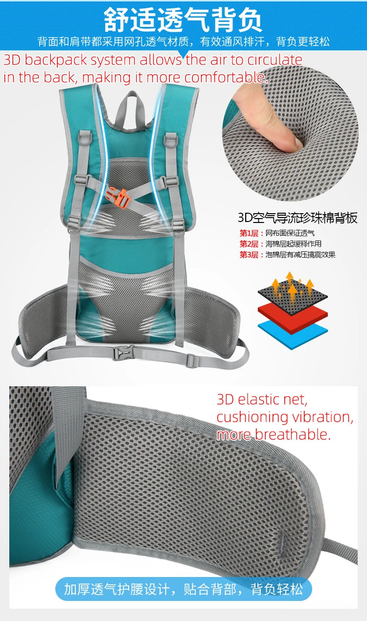 Outdoor Sport Cycling Rucksack Running Water Bag Storage Hydration Backpack UltraLight Hiking Bike Riding Pack Bladder Knapsack