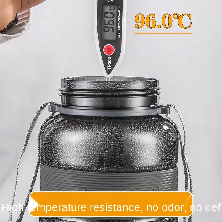 34 oz / 68 oz / 101 oz Large Capacity Water Bottle with Super Large Straw, Portable Plastic Space Cup for Outdoor Sportspacity 1L2L 3L Super Large Straw Cup Portable Dinkware Plastic Space Cup Drink Bottle Outdoor Sports Kettle