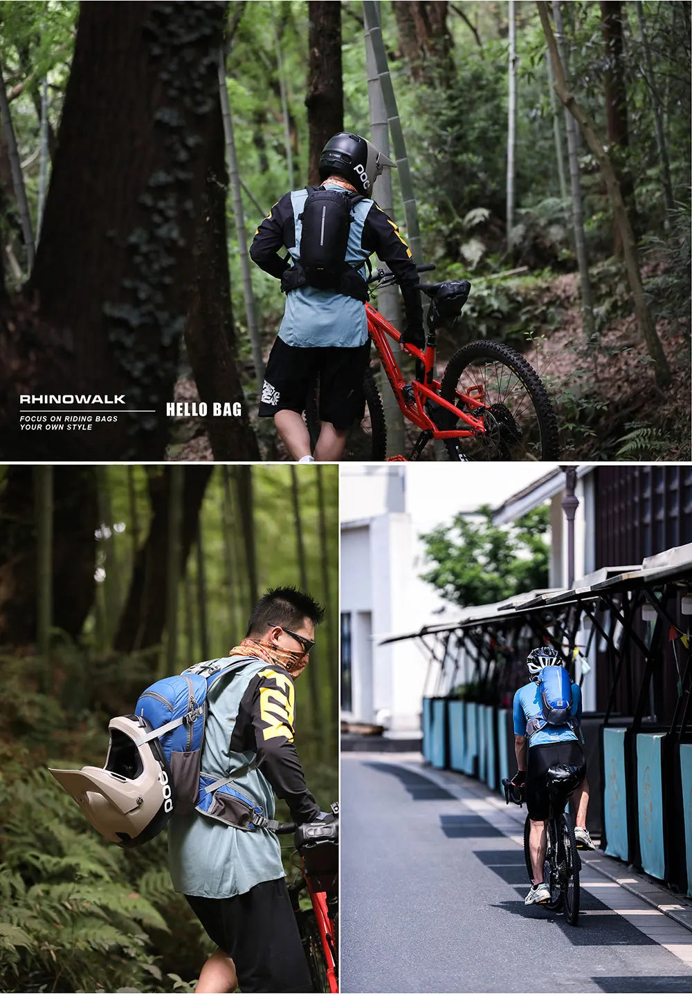 Rhinowalk 12L Portable Cycling Backpack, Hydration Pack for Road Cycling, Hiking, Climbing, and Outdoor Sports