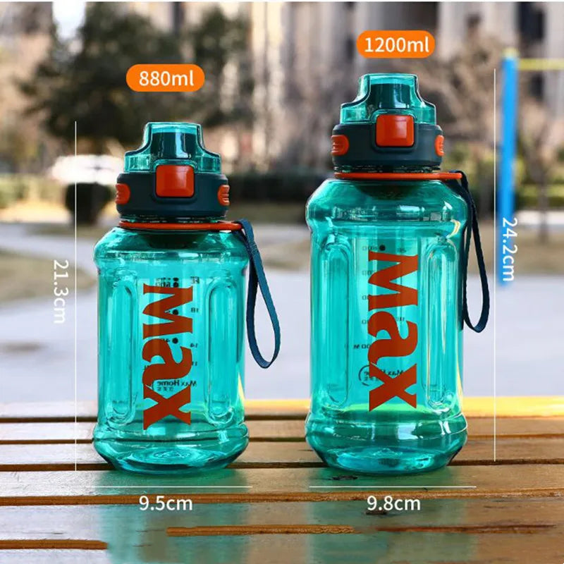 40 oz Large Capacity Sports Water Bottle with Rope, Durable and Portable for Gym, Fitness, Outdoor Drinking, Eco-Friendly Plastic Bottle