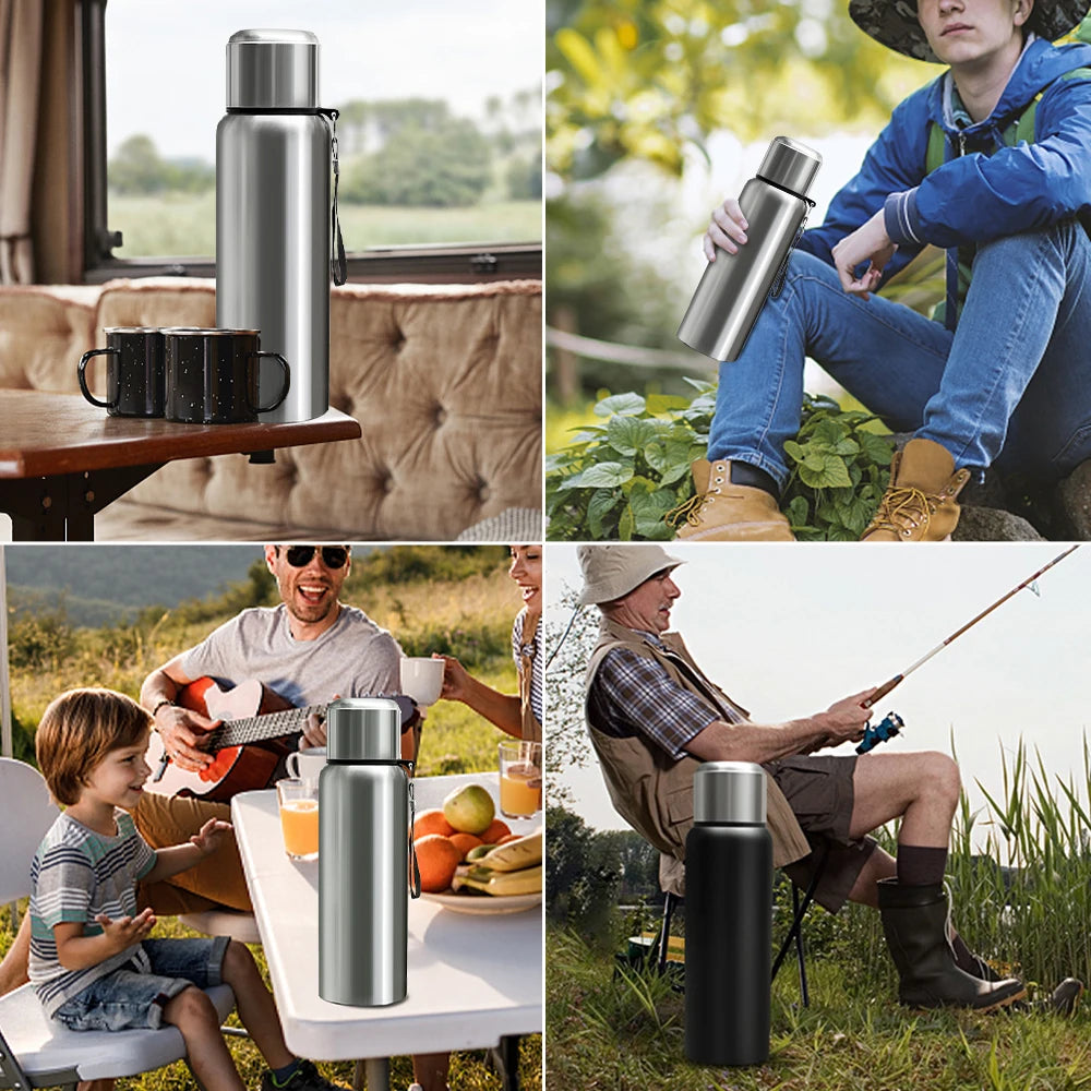68 oz Tumbler Thermo Bottle, Large Capacity Thermal Mug, Stainless Steel Thermal Water Bottle for Hot and Cold, Vacuum Flask