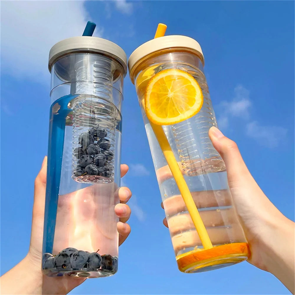 50 oz / 68 oz / 78 oz Sports Water Bottle with Silicone Straw, Large Capacity with Scale, Portable Gradient Kettle