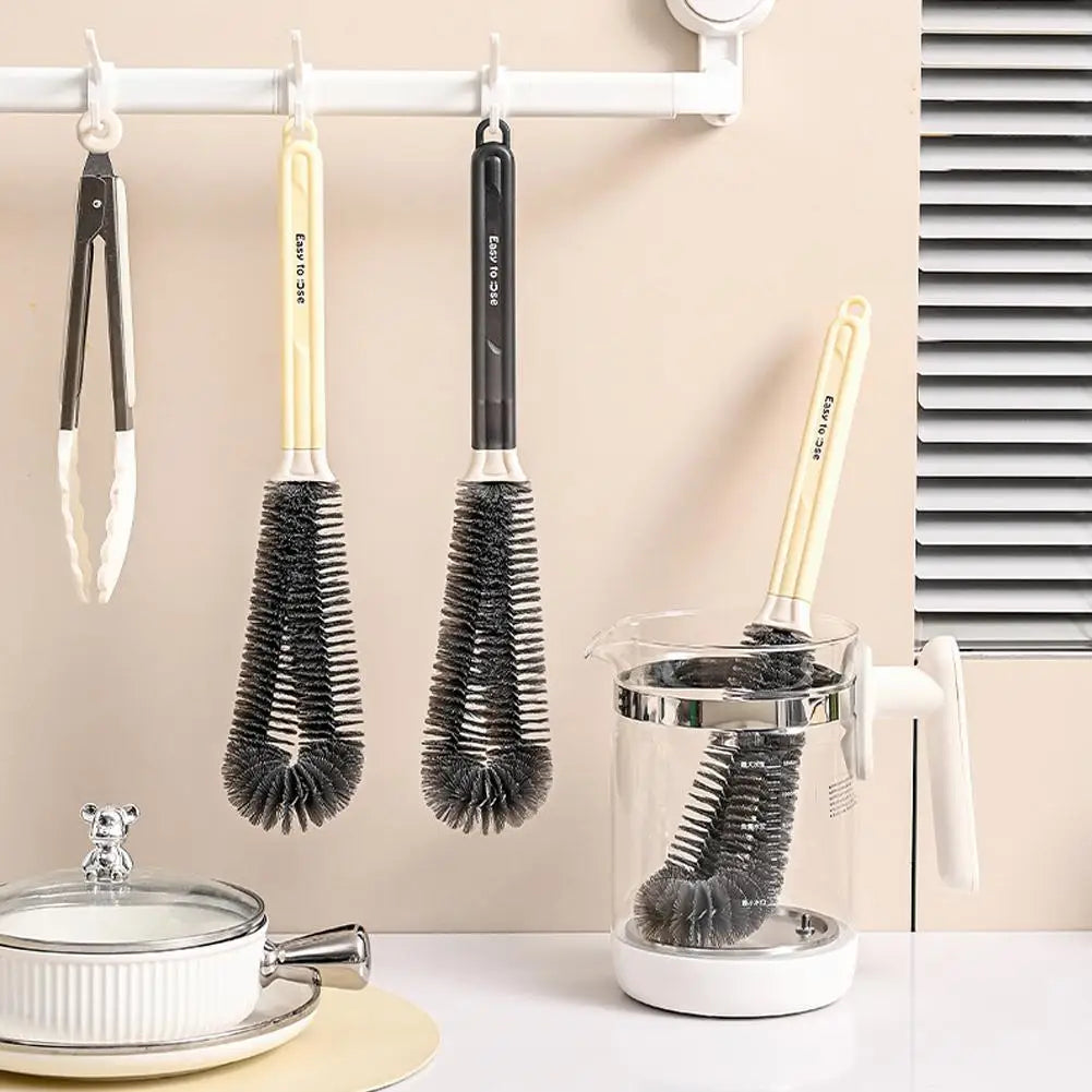 Long Handle Bottle Brush for Milk Bottles, Glasses & Cups – Kitchen Cleaning Tool, Cup Scrubber & Glass Cleaner