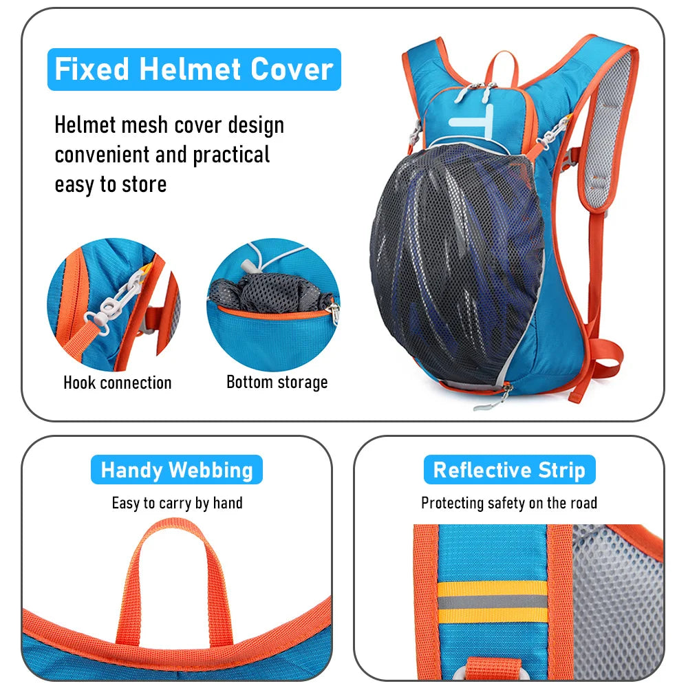 ThinkRider 12L Portable Waterproof Cycling Hydration Backpack, Road Bike Bag for Outdoor Sports and Climbing