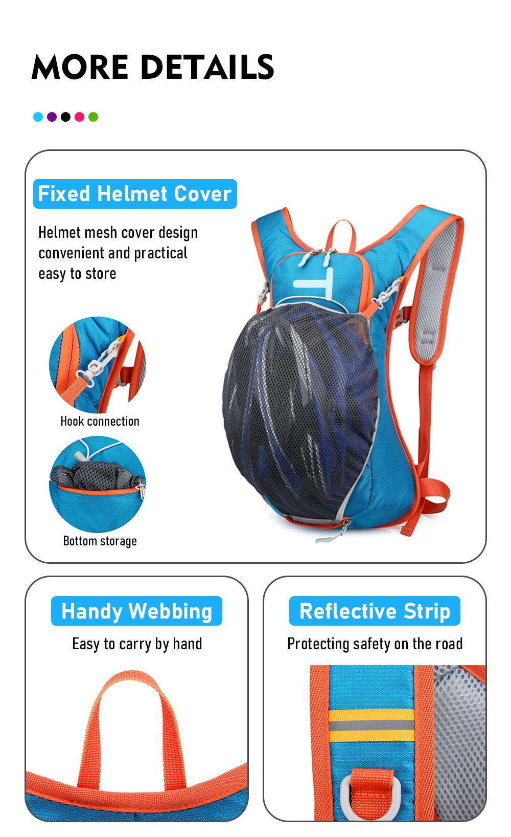 ThinkRider 12L Portable Waterproof Cycling Hydration Backpack, Road Bike Bag for Outdoor Sports and Climbing