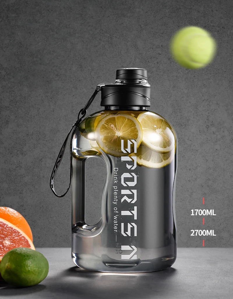 34 oz to 169 oz Gym Cycling Bottle, Outdoor Sports Large Capacity Water Bottle, Fitness Kettle, BPA Free Scale Drink Bottle