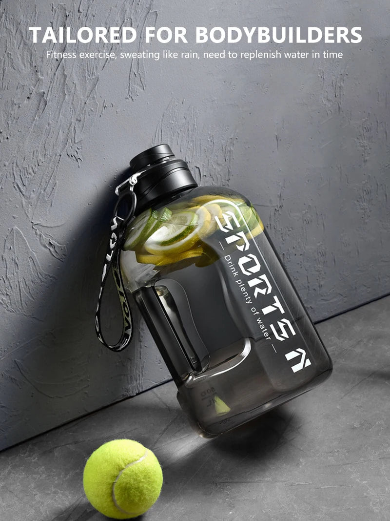 34 oz to 169 oz Gym Cycling Bottle, Outdoor Sports Large Capacity Water Bottle, Fitness Kettle, BPA Free Scale Drink Bottle