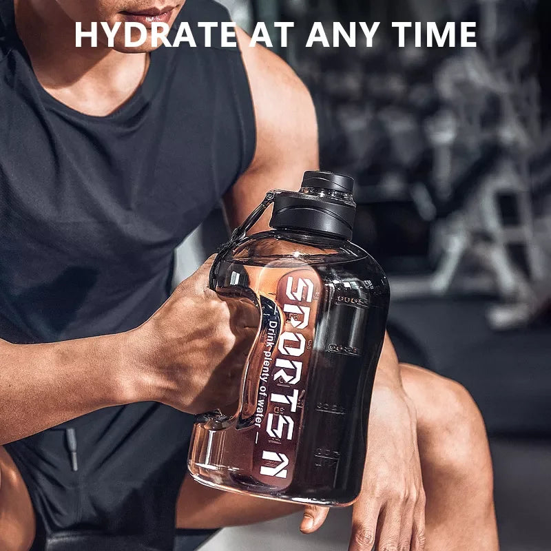 34 oz to 169 oz Gym Cycling Bottle, Outdoor Sports Large Capacity Water Bottle, Fitness Kettle, BPA Free Scale Drink Bottle