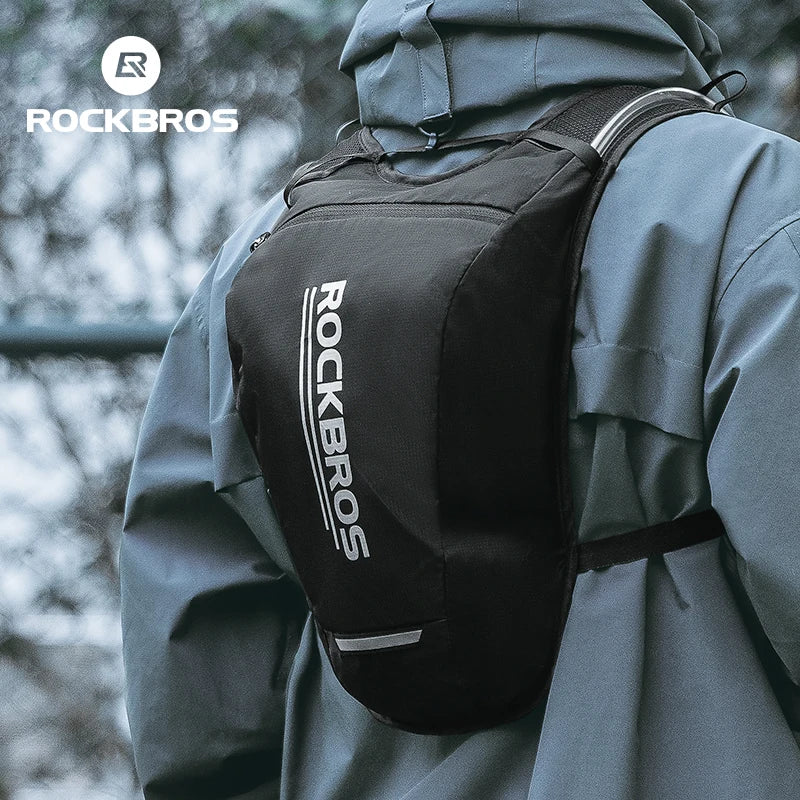 ROCKBROS Hydration Backpack with 68 oz Water Bladder, Reflective and Stable Running Vest for Riding and Outdoor Activities