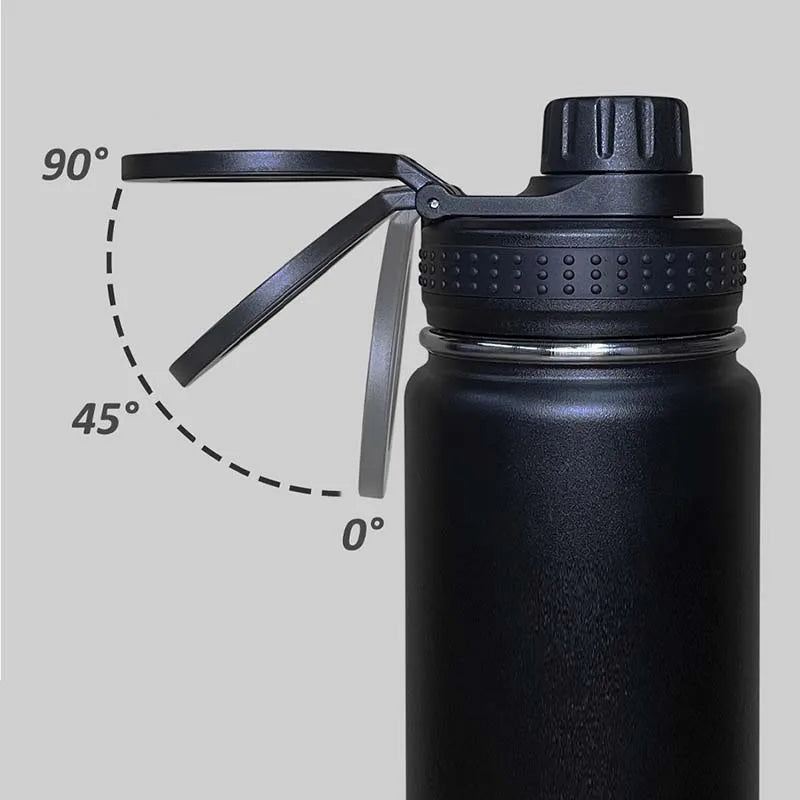25 oz Stainless Steel Vacuum Bottle with Magnetic Bracket, Large Capacity Insulated Water Bottle for Travel and Sports
