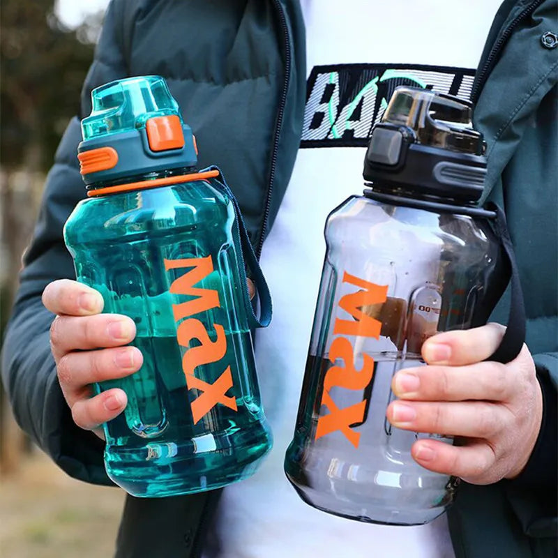 40 oz Large Capacity Sports Water Bottle with Rope, Durable and Portable for Gym, Fitness, Outdoor Drinking, Eco-Friendly Plastic Bottle