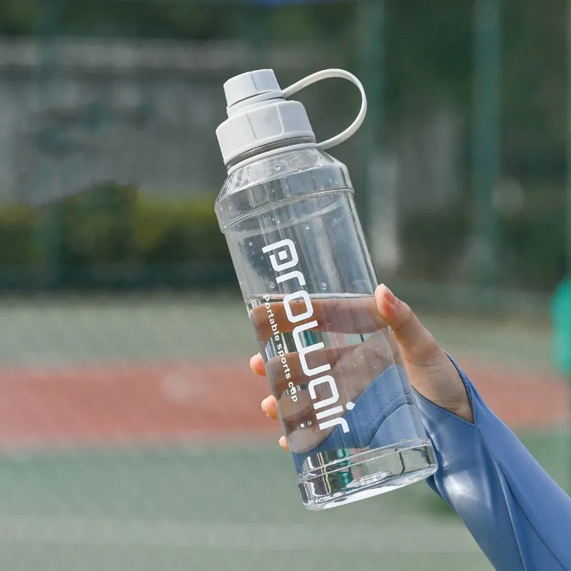 34 oz Transparent Water Bottle, Portable Sports Cup for Outdoor, Gym, Travel, Large Capacity Leakproof Drinking Bottle, BPA Free