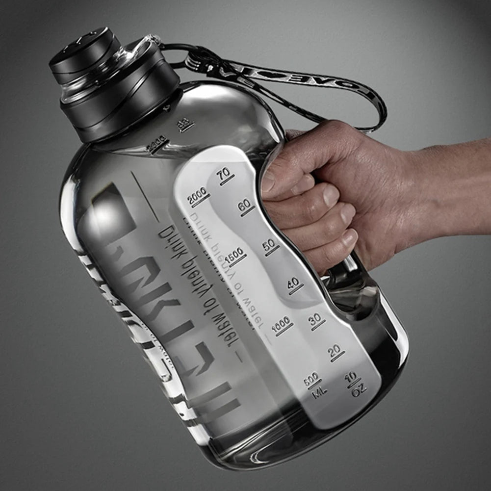 57 oz / 91 oz Sports Water Bottle, Large Capacity Fitness Bottle with Scale, Gradient Kettle for Outdoor Cycling, Portable Water Bottle