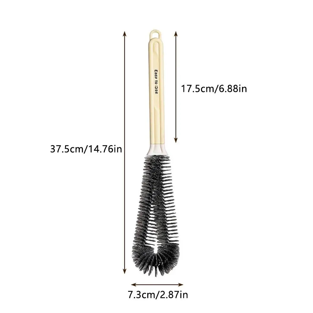 Long Handle Bottle Brush for Milk Bottles, Glasses & Cups – Kitchen Cleaning Tool, Cup Scrubber & Glass Cleaner