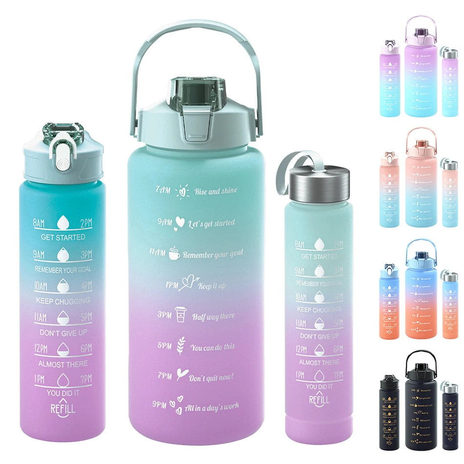 JONBT Large Capacity Sports Water Bottle – 10oz/27oz/68oz | BPA-Free, Leak-Proof Hydration for Gym, Hiking & Outdoor Adventures | Stylish Frosted Gradient Design