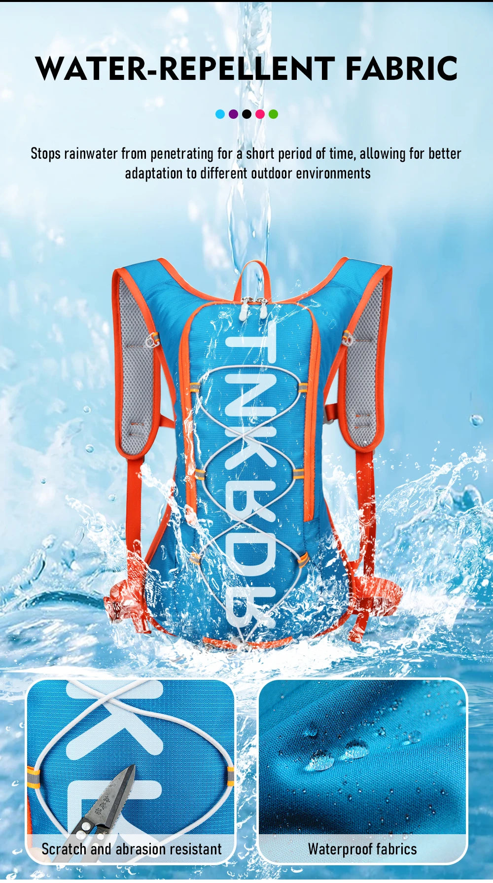 ThinkRider 12L Portable Waterproof Cycling Hydration Backpack, Road Bike Bag for Outdoor Sports and Climbing