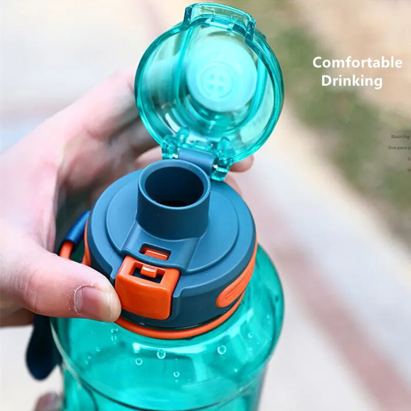 40 oz Large Capacity Sports Water Bottle with Rope, Durable and Portable for Gym, Fitness, Outdoor Drinking, Eco-Friendly Plastic Bottle