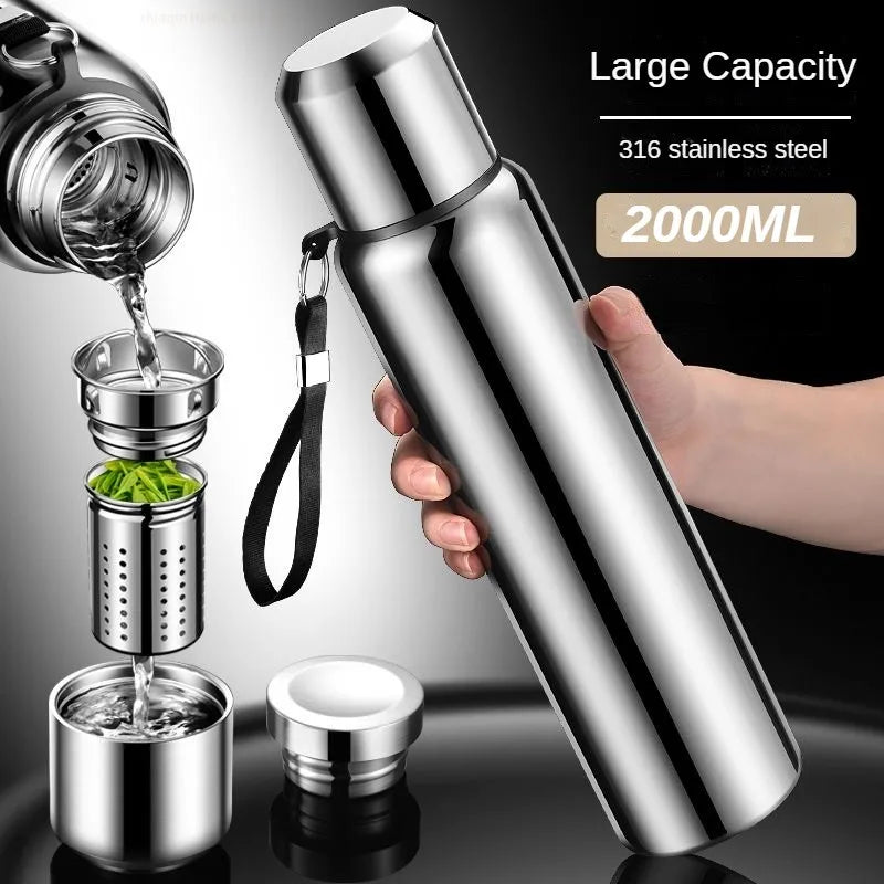 68 oz Tumbler Thermo Bottle, Large Capacity Thermal Mug, Stainless Steel Thermal Water Bottle for Hot and Cold, Vacuum Flask