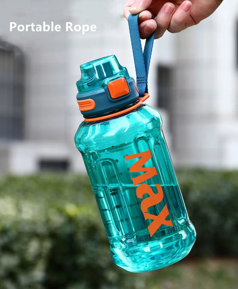 40 oz Large Capacity Sports Water Bottle with Rope, Durable and Portable for Gym, Fitness, Outdoor Drinking, Eco-Friendly Plastic Bottle