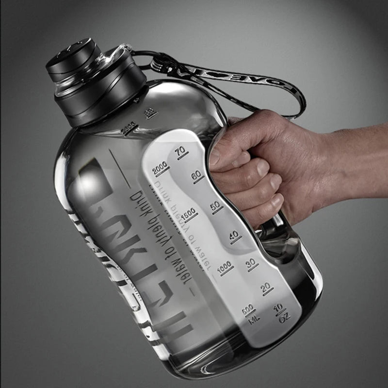 34 oz to 169 oz Gym Cycling Bottle, Outdoor Sports Large Capacity Water Bottle, Fitness Kettle, BPA Free Scale Drink Bottle