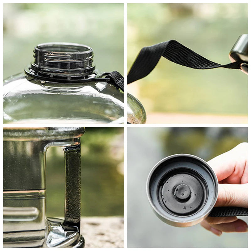 68 oz Portable PETG Large Capacity Water Bottle, Training Sports Workout Drink Bottle, Shaker Bottle with Handle for Outdoor Gym