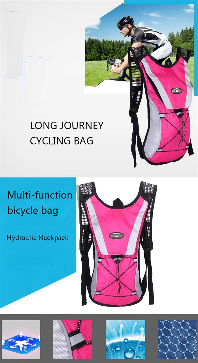 68 oz Bicycle Hydration Bag, Mini Cycling Backpack for Climbing, Running, and Outdoor Sports