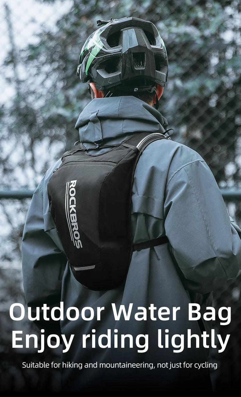 ROCKBROS Hydration Backpack with 68 oz Water Bladder, Reflective and Stable Running Vest for Riding and Outdoor Activities