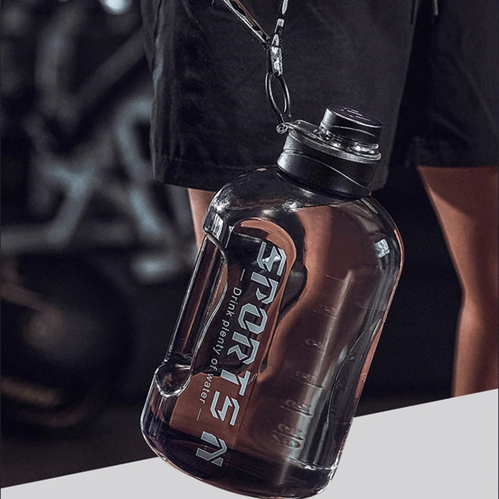 57 oz / 91 oz Sports Water Bottle, Large Capacity Fitness Bottle with Scale, Gradient Kettle for Outdoor Cycling, Portable Water Bottle