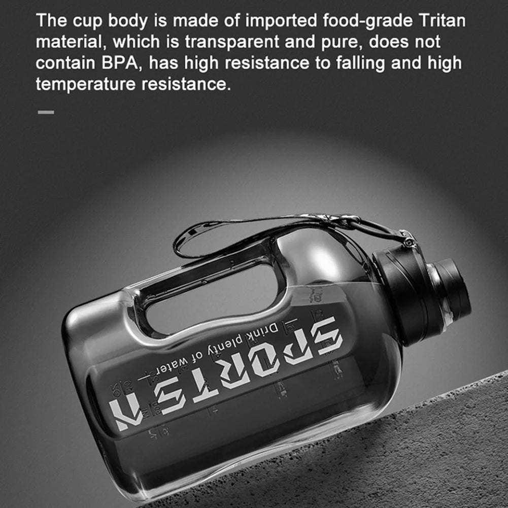 57 oz / 91 oz Sports Water Bottle, Large Capacity Fitness Bottle with Scale, Gradient Kettle for Outdoor Cycling, Portable Water Bottle