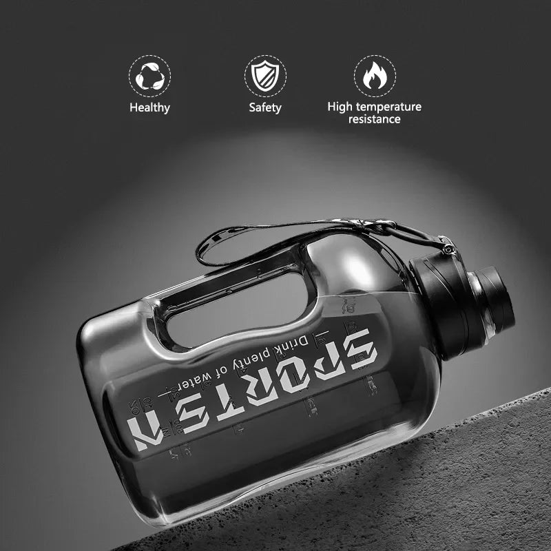34 oz to 169 oz Gym Cycling Bottle, Outdoor Sports Large Capacity Water Bottle, Fitness Kettle, BPA Free Scale Drink Bottle