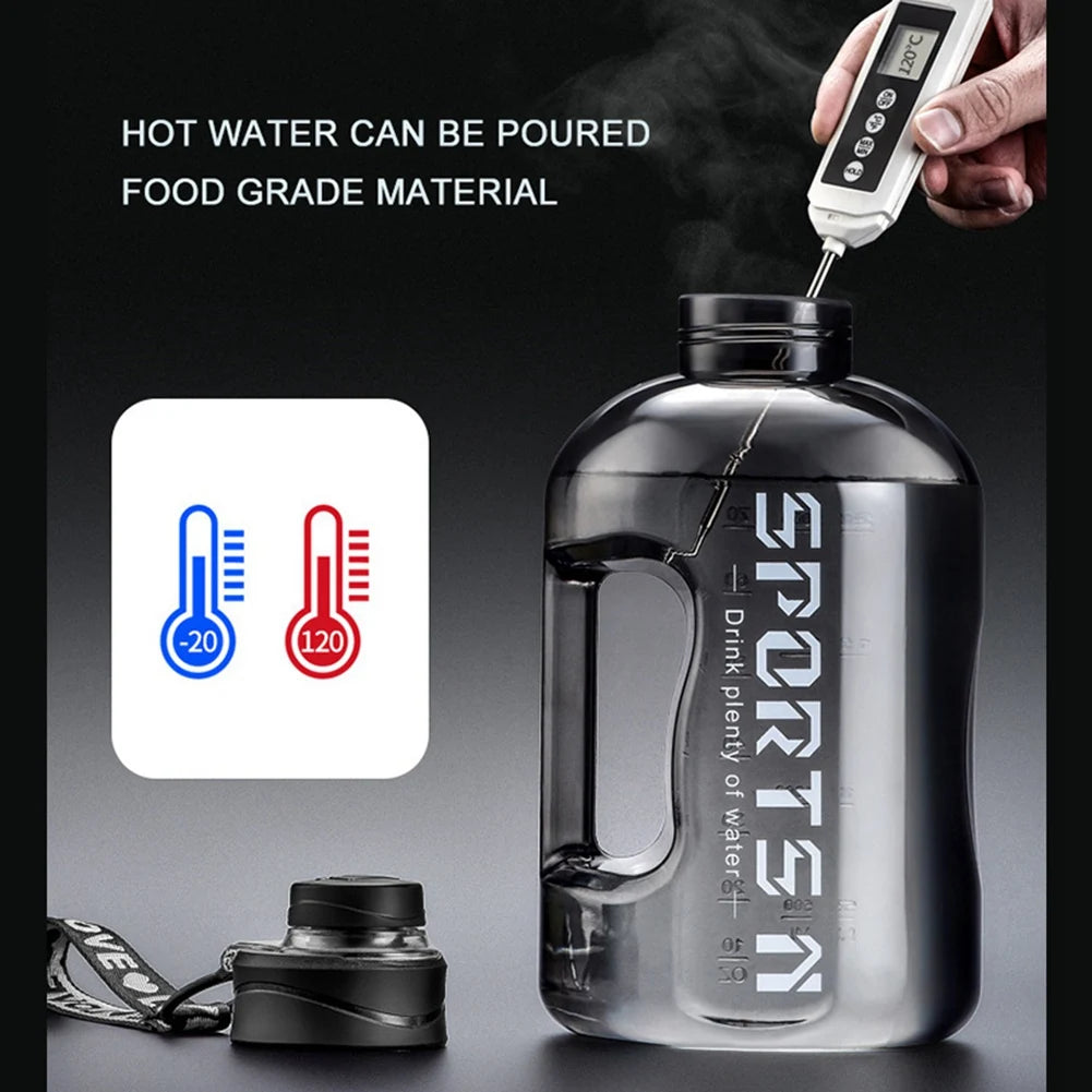 57 oz / 91 oz Sports Water Bottle, Large Capacity Fitness Bottle with Scale, Gradient Kettle for Outdoor Cycling, Portable Water Bottle