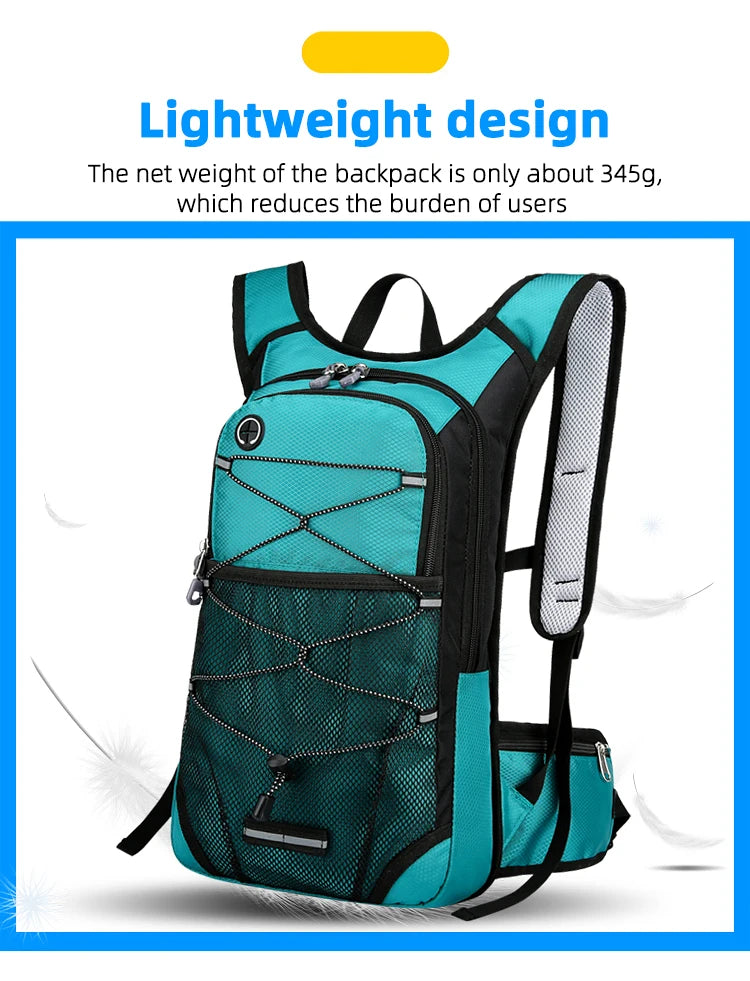 13L Waterproof Hydration Backpack with Water Bladder Storage for Cycling, Running, Hiking, and Climbing