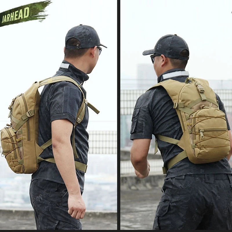 Military Tactical Hydration Backpack for Hiking, Hunting, Climbing, Riding, and Cycling, with Water Bladder