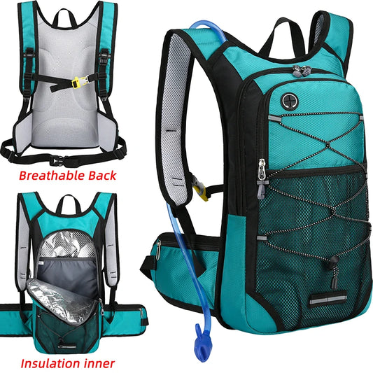 13L Waterproof Hydration Backpack with Water Bladder Storage for Cycling, Running, Hiking, and Climbing