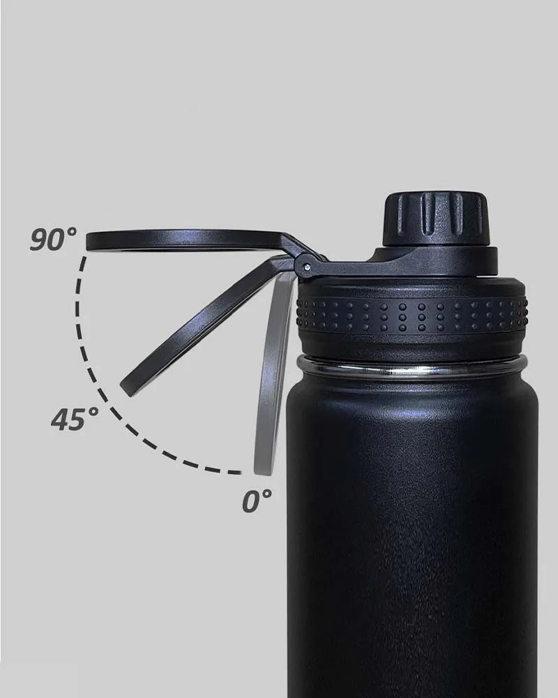 25 oz Stainless Steel Vacuum Bottle with Magnetic Bracket, Large Capacity Insulated Water Bottle for Travel and Sports