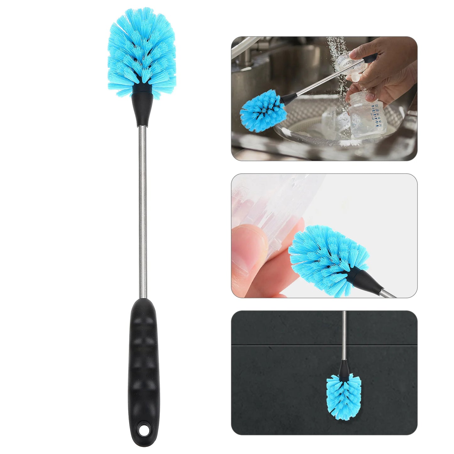 Cup Cleaning Brush Water Bottle Cleaner Scrub Detergent Easy-to-use Plastic Nylon with Long Handle Scrubber