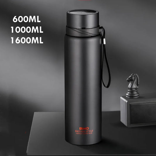 34 oz / 54 oz Double Stainless Steel Vacuum Flask with Filter, Large Capacity Portable Sport Thermos Mug for Coffee and Tea Tumbler