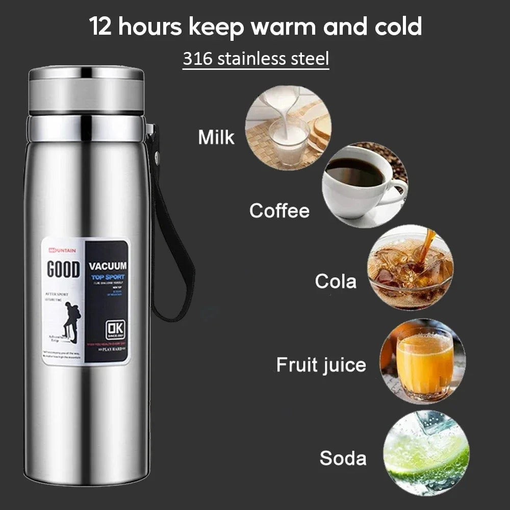 34 oz Large Capacity Thermos Bottle, Keep Cold and Hot, Stainless Steel Thermal Water Bottle, Vacuum Flask Tumbler Thermo Cup