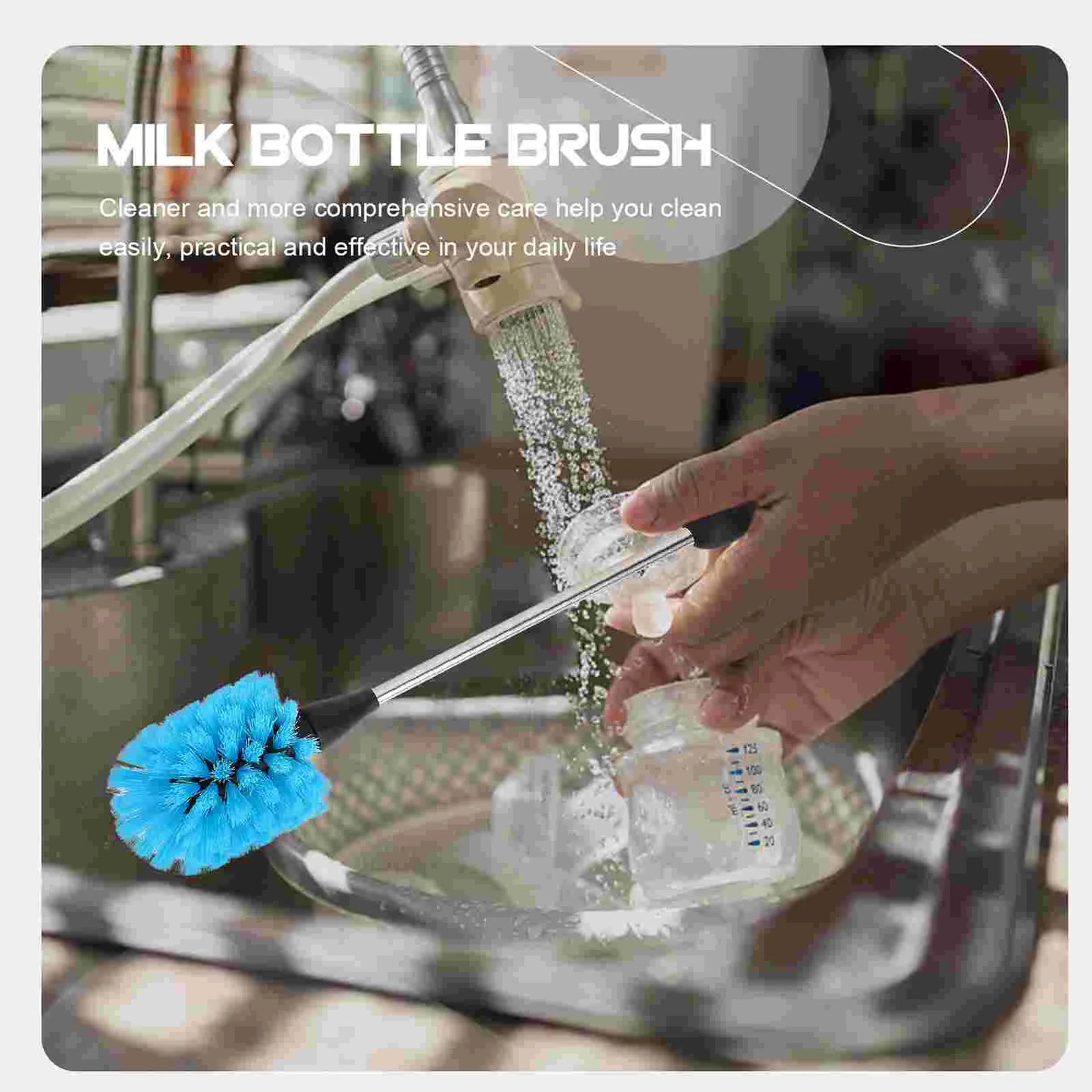 Cup Cleaning Brush Water Bottle Cleaner Scrub Detergent Easy-to-use Plastic Nylon with Long Handle Scrubber