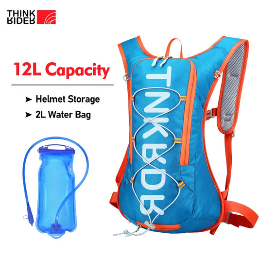 ThinkRider 12L Portable Waterproof Cycling Hydration Backpack, Road Bike Bag for Outdoor Sports and Climbing